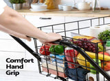 Emajin Foldable Shopping Trolley Cart ST-100L-2T-BK