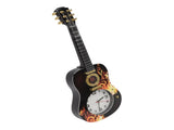 Wall Clock Silent Simulation Ukulele Shaped Decorative Alarm Clock for Bedroom Student Dormitory V1294-YM0626-3115220139512