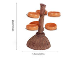 Halloween Resin Pumpkin Bowls On Broom for Serving Snacks Salad Fruit Halloween Party Supplies V1294-YM0717-10351644