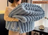 Warm Bunny Plush Single Large Blanket Thick Flannel Sofa Nap Throw Gift Starry Blue 180200cm for V1221-XM-LB5543-ZS195