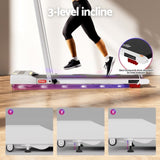 Everfit Treadmill Electric Walking Pad Incline Under Desk 380mm White TMILL-380H-INC-WH