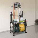 VEVOR Garden Tool Organizer, 16 Slots with Hooks, Yard Tool Tower Rack with Wheels for Garage V952-CKGJSNJJSCRSKI5SAV0