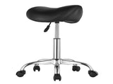 Saddle Rolling Stool, PU Leather Rolling Stool with Wheels, 360&deg Swivel Drafting Stool with V952-MADHSJSMADWK1IEB9V0