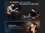12 Pack Self-Adhesive Sound Proof Foam Panels,2x12x12Inch Acoustic Foam & Pro Studios V1369-AZ3-W-12677