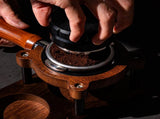 Solid wood espresso tamper - Adjustable height 51-58 mm Coffee tamper and portafilter holder V1259-DP01-BO-386
