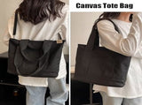 Handmade Canvas Bag with Compartments and Zipper, Versatile Shoulder Bag for Women, College, School, V1237-ZY-203-2873