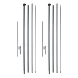 Feather Flag Pole Kit 2 Packs Swooper Flag Pole 16.3 ft with Ground Stakes V952-QGYMQJGZ45M2VXKTYV0