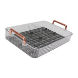 Tea Tray Rectangular Double Layer Drainage Rack Tea Serving Tray for Parties Coffee Table Kitchen V1294-YM0901-3118230273114