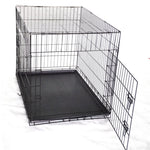 YES4PETS 42' Collapsible Metal Dog Puppy Crate Cat Rabbit Cage With Divider V278-CR42WDIVIDER