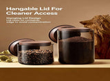 LightShield Brown High Borosilicate Glass Airtight Canister 1200ml Round Jar,Sealed Storage V1221-XM-LB5253-ZS167