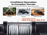 2041 kg Electric Winch, 12V DC ATV/UTV Winch with 6 mm x 12 m Steel Wire Rope, Wireless & Wired V952-ZLQDXGSSJP45OJ5B5001V9