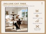 CARLA HOME 140cm Cat Tree for Indoor Cats with Plush Perch, Sisal Scratching Posts & Condo for LSB-36381