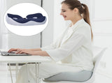 Seating Cushion Soft Comfortable Breathable Buckle Curved Chair Cushion for Office Working Dark Blue V1294-YM0703-3117230047612