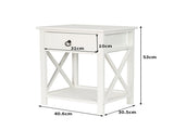 Levede 1x Bedside Tables Drawers Side EB0604