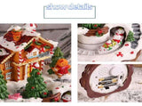 Christmas Snow House Resin Music Box Dual power supply via USB or batteries, compact 121216cm V1232-SDBYH-001