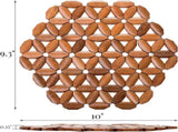 8 Pack Bamboo Trivet Mat, Hot Plate Pad, Heat Resistant Table Counter Protector, Coaster for Tea V1259-DP01-A-983