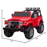 Kahuna Licensed Toyota FJ-40 Electric 2-Seat Kids Ride On Car by Kahuna - Red CAR-TYT-FJ40-RD