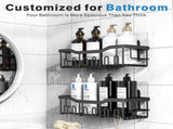 2 Pack Adhesive Shower Caddies, No-Drill Rustproof Bathroom Storage Organisers for Shampoo, V1189-LC-AMZ-00246