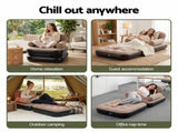 Gardeon Inflatable Chair Sun Lounge Air Sofa Blow Up Air Chair for Camping with Pump IAS-OTM-SQ-CO