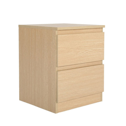 Bedside Table Side Storage Cabinet Nightstand Bedroom 2 Drawer JOSS OAK V274-FT-BEDT-2DD06-WD