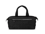 Black Quilted Pattern Large Capacity Mummy Bag - Stylish Baby Diaper Bag for Moms, Baby Stroller Bag V888-ELOSUNG21169