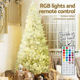 Jingle Jollys Christmas Tree 2.1m RGB Remote Xmas Party Decorations 1310 Tips XM-TR-WELL-7F-WH-MC