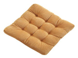 Corduroy Solid Chair Pad Square Floor Tatami Mat Cushion for Dining Chairs Kitchen Indoor Yellow V1294-YM0901-3117240184016