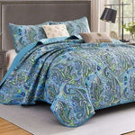 Richly Textured Quilted Coverlet and Pillowcases Set: Embrace the Comfort - Queen size V745-MAC080336Q13U