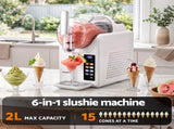 Devanti Slushie Machine 2L Frozen Drink Maker Ice Cream Cocktail Slush Maker White SLS-CR03-2L-WH
