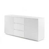 Buffet Ceramic Table Top MDF Cabinet Storage Stainless Steel In White V43-BFT-BRNNA