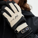 Winter Self-Heating Windproof Touchscreen Gloves-Beige Black V1221-WINTER-SELF-HEATING-WINDPROOF-TOUCHSCREEN-GLOVES-BEIGE-BLACK