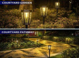 Solar Powered Hexagonal Tungsten Pathway Lights with Warm White Glow, Automatic On/Off, Weatherproof V1341-ZY-CN5E8CN6-4PCS