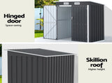 Giantz Garden Shed 1.62x1M Outdoor Storage Tool Workshop House Shelter SHED-FLAT-3X5-2DOOR-AB