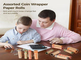 256PCS Coin Wrapper Rolls, Assorted Coin Wrapper, Preformed Coin Kraft Paper Roll, Coin Wrapping V1369-AZ3-W-08557