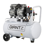 Giantz 30L Air Compressor Quiet 0.75HP Oil-Free Portable Tyre Inflator 40L/Min AC-30L-N-XL-WHT
