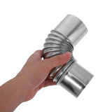 Set of 3 Stainless Steel Vent Smoke Straight Tubes, Plated, Replacement Parts for Ventilation V1366-AZ2-W-22637