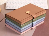 Hardcover PU Leather Notebook with 300 Pages Lined Magnetic Button Closure Business Notepad V1192-AZ-W-23280
