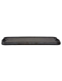 Oil-seasoned Ready to use 50.7x25.8cm Reversible Cast Iron Grill - Black V196-CIGP05