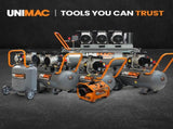 Unimac 1.5HP 6L Silent Oil-Free Portable Electric Air Compressor, for Airtools, Tyre Inflation V219-TOLACMUM060FA