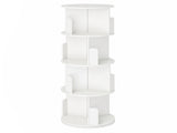 Levede Rotating Bookshelf Corner 4 Tier 3-Section Storage Display 5kg Home White CH1191-AU