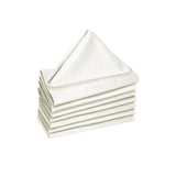 Hoydu Set of 8 Cotton OR Poly Cotton Napkins Bright White V442-GNA-MISC-SETOF8NAPKINS-BRIGHTWHITE-SQ