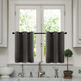 Curtain,Rod Pocket Tier Curtains For Small Window Short Room Darkening Basement Curtains Cafe Drapes V1370-AZ4-24408