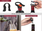 Goose-Style Rapid Wine Opener Set 20 x 13 cm Heavy-Duty Lever Corkscrew with Foil Cutter, Pourer, V1107-CS-EXHJKPQ