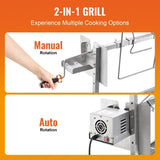 Rotisserie Grill with Windscreen, BBQ Whole Pig Lamb Goat Charcoal Spit Grill, 35 Inch 90 Lbs V952-DDXZKJ35YCDBV3Y2GV3