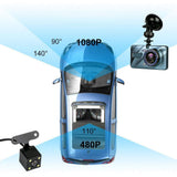 1080P Touch Screen Car Dash Camera Video DVR Front and Rear Night Vision Car Driving V1263-JX-7315
