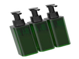 3 Chamber Soap Dispenser Wall Mount Manual Shampoo Liquid Container Leakproof Pump Head Extended V1294-YM0901-3112250034012