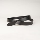 Peroz Arla Women's Black Leather Knotted Belt V629-PZ-WGLB07-BL80