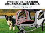 TAG-ALONG Pet & Cargo Jogger Bike Trailer, Pull Behind Bicycle Trailer Carrier Stroller, Grey V219-BCAPBTTATSGA