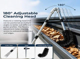 4M Telescopic Gutter Cleaning Tool Kit with Adjustable Pole, Gutter Brush & Gutter Rake V63-959271