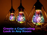4Pack Infinity 3D Fireworks Effect ST64 LED Light - 3W 120V Fairy Multicolor Disco Party Bulb, Stain V1107-CS-PSKEFKON7